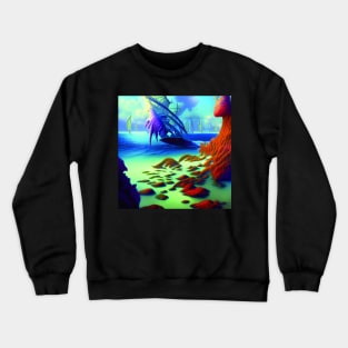 Fantasy Imaginary Seascape, Amazing Nature Crewneck Sweatshirt